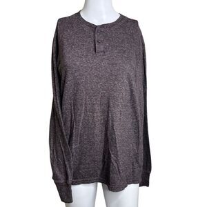 Merona Long Sleeve Shirt Heathered Burgundy Size Medium